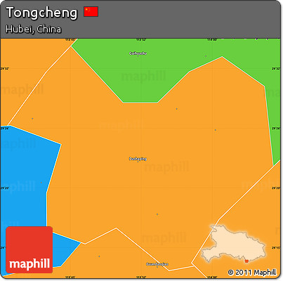 Political Simple Map of Tongcheng