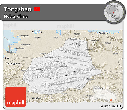 Classic Style 3D Map of Tongshan
