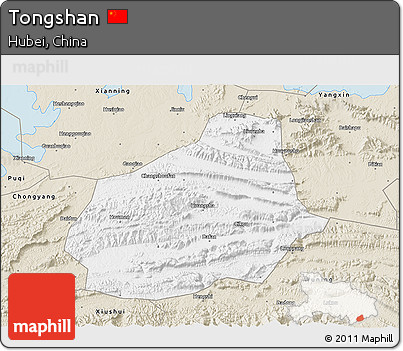 Classic Style 3D Map of Tongshan