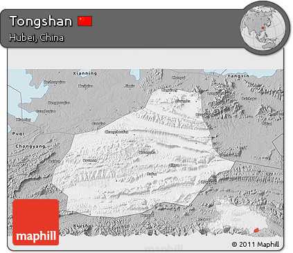Gray 3D Map of Tongshan