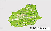 Physical 3D Map of Tongshan, cropped outside