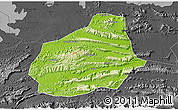 Physical 3D Map of Tongshan, darken, desaturated
