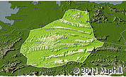 Physical 3D Map of Tongshan, darken