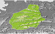 Physical 3D Map of Tongshan, desaturated