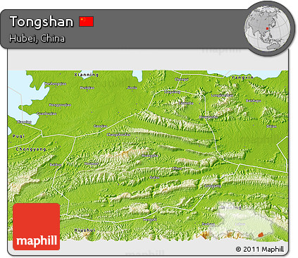 Physical 3D Map of Tongshan