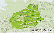 Physical 3D Map of Tongshan, lighten