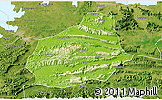 Physical 3D Map of Tongshan, satellite outside