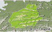 Physical 3D Map of Tongshan, semi-desaturated
