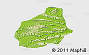 Physical 3D Map of Tongshan, single color outside