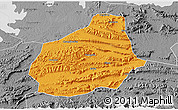 Political 3D Map of Tongshan, desaturated