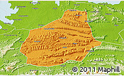 Political 3D Map of Tongshan, physical outside