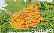 Political 3D Map of Tongshan, satellite outside