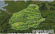Satellite 3D Map of Tongshan, darken