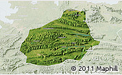 Satellite 3D Map of Tongshan, lighten