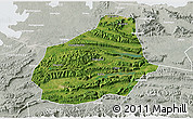 Satellite 3D Map of Tongshan, lighten, semi-desaturated