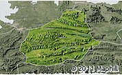 Satellite 3D Map of Tongshan, semi-desaturated