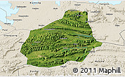Satellite 3D Map of Tongshan, shaded relief outside