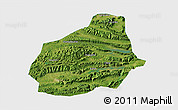 Satellite 3D Map of Tongshan, single color outside