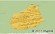 Savanna Style 3D Map of Tongshan, single color outside