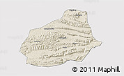 Shaded Relief 3D Map of Tongshan, cropped outside