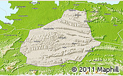 Shaded Relief 3D Map of Tongshan, physical outside