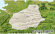 Shaded Relief 3D Map of Tongshan, satellite outside