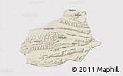 Shaded Relief 3D Map of Tongshan, single color outside