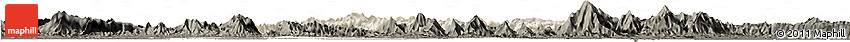 Shaded Relief Horizon Map of Tongshan, darken