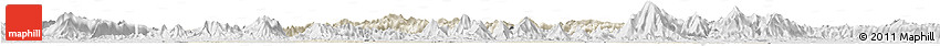 Shaded Relief Horizon Map of Tongshan, lighten, desaturated