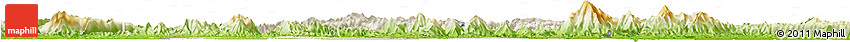 Shaded Relief Horizon Map of Tongshan, physical outside