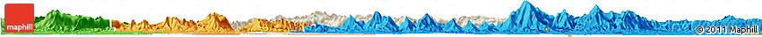 Shaded Relief Horizon Map of Tongshan, political outside