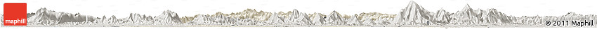 Shaded Relief Horizon Map of Tongshan, semi-desaturated