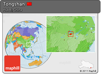 Political Location Map of Tongshan