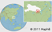 Savanna Style Location Map of Tongshan, highlighted parent region