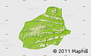 Physical Map of Tongshan, single color outside
