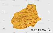 Political Map of Tongshan, single color outside