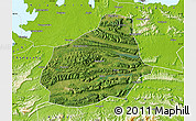Satellite Map of Tongshan, physical outside