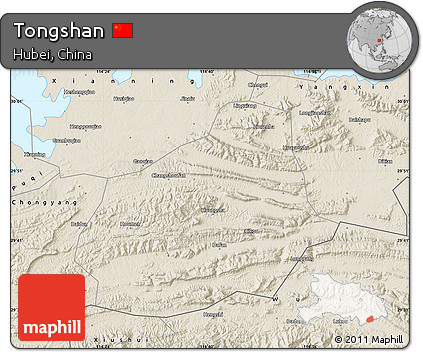 Shaded Relief Map of Tongshan