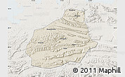Shaded Relief Map of Tongshan, lighten