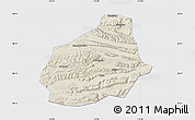 Shaded Relief Map of Tongshan, single color outside