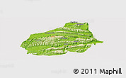 Physical Panoramic Map of Tongshan, cropped outside
