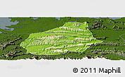 Physical Panoramic Map of Tongshan, darken