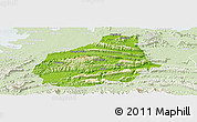 Physical Panoramic Map of Tongshan, lighten