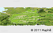 Physical Panoramic Map of Tongshan, satellite outside