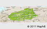 Physical Panoramic Map of Tongshan, shaded relief outside