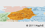 Political Panoramic Map of Tongshan, lighten