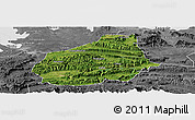 Satellite Panoramic Map of Tongshan, desaturated