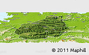 Satellite Panoramic Map of Tongshan, physical outside