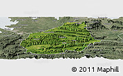 Satellite Panoramic Map of Tongshan, semi-desaturated