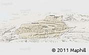 Shaded Relief Panoramic Map of Tongshan, lighten